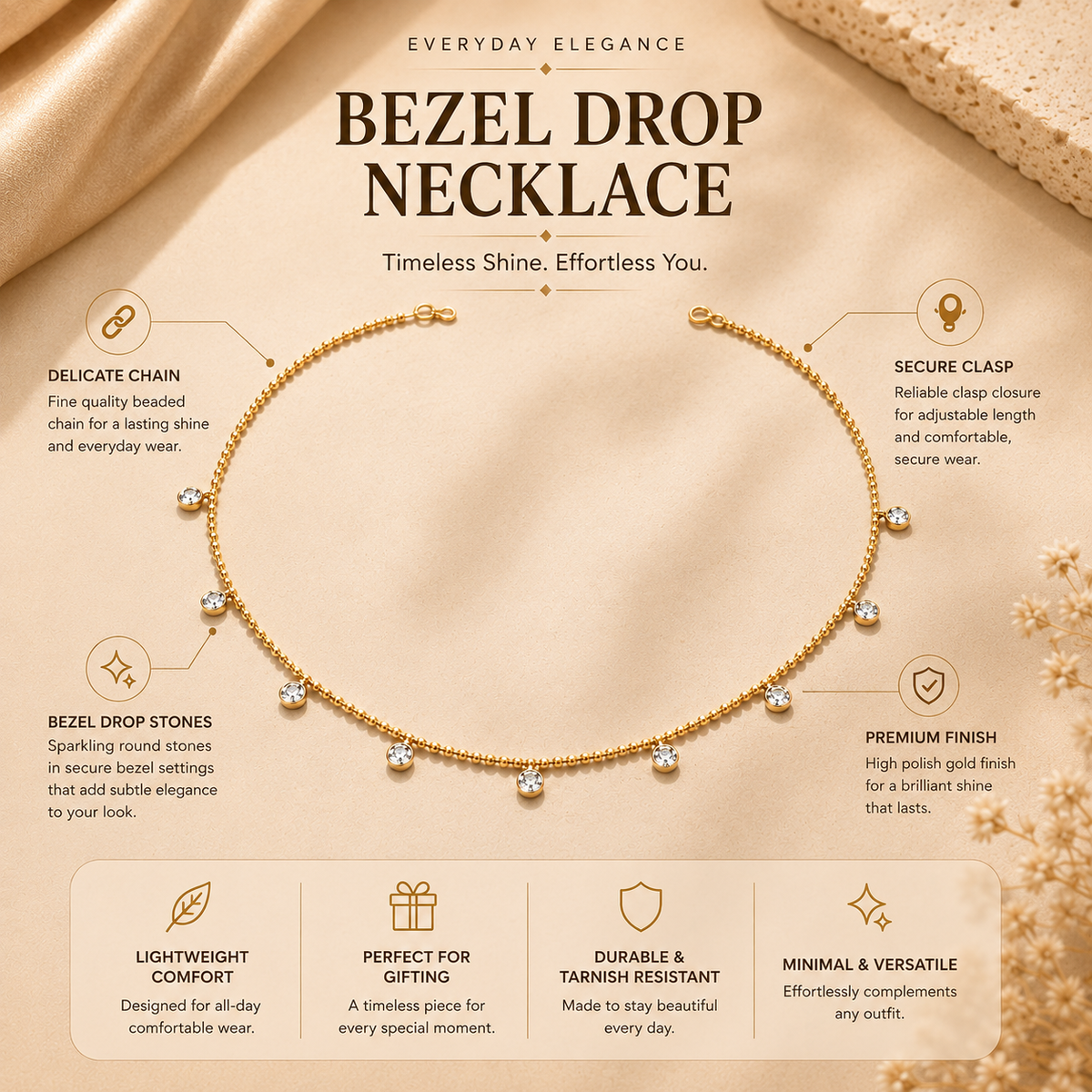 Joū Chain by JouJule gold-tone chain and crystal-inspired accent details
