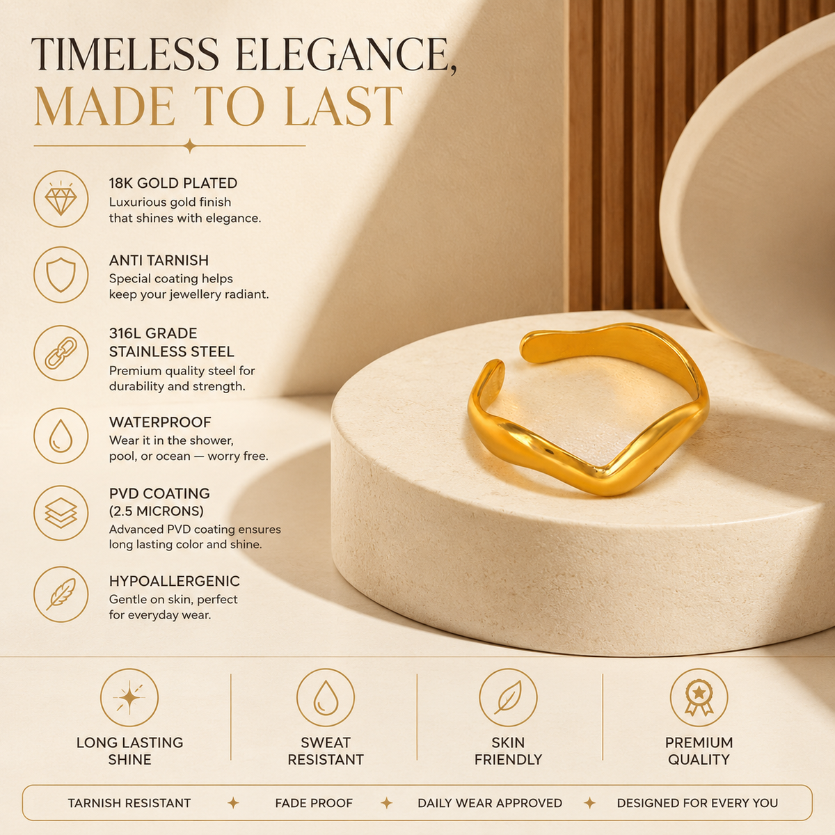 Joū Stack by JouJule gold statement ring design details and features