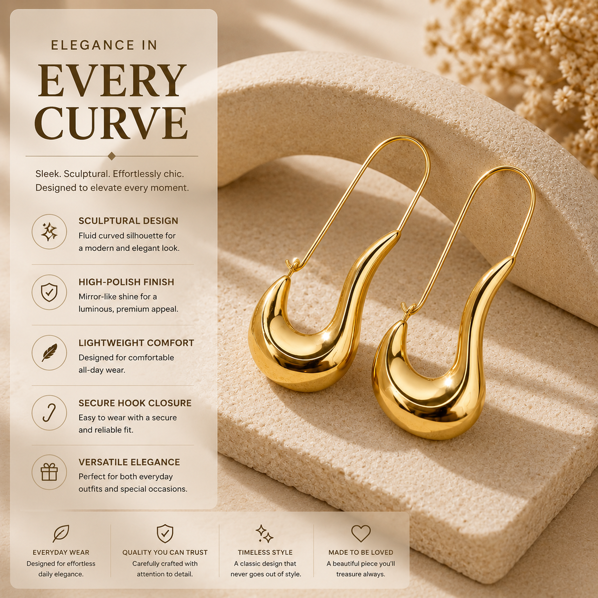 Joū Studs by JouJule earring design details and sculptural features