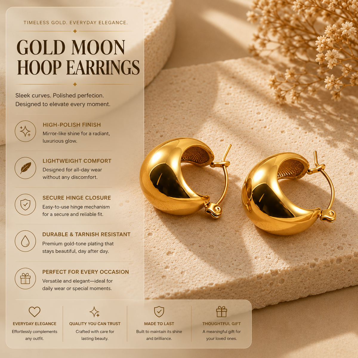 Vesper Studs by JouJule rounded earring design details and sculptural features